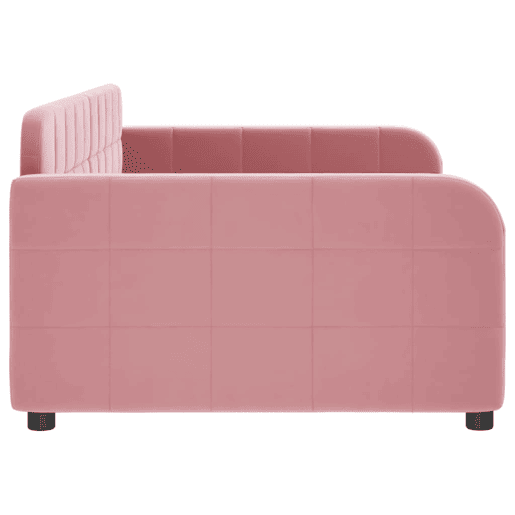 Sofá-cama, Sofá conversível 90x200 cm veludo rosa Sofá-cama, Sofá conversível 90x200 cm veludo rosa