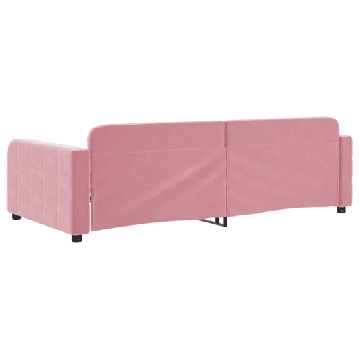 Sofá-cama, Sofá conversível 90x200 cm veludo rosa Sofá-cama, Sofá conversível 90x200 cm veludo rosa