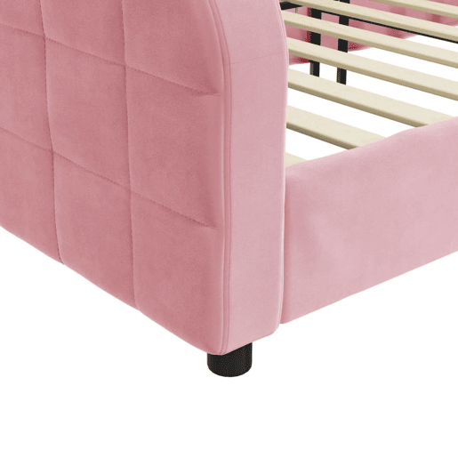 Sofá-cama, Sofá conversível 90x200 cm veludo rosa Sofá-cama, Sofá conversível 90x200 cm veludo rosa