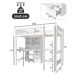 Cama alta para niños 205x106 Cama alta para niños 205x106 Blanco