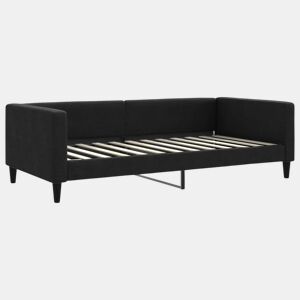 Sofá-cama, Sofá conversível 100x200 cm tecido preto