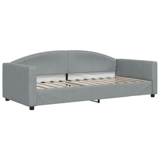 Sofá-cama, Sofá conversível 90x200 cm tecido cinzento-claro Sofá-cama, Sofá conversível 90x200 cm tecido cinzento-claro