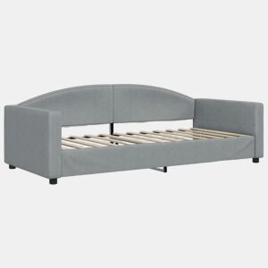 Sofá-cama, Sofá conversível 90x200 cm tecido cinzento-claro