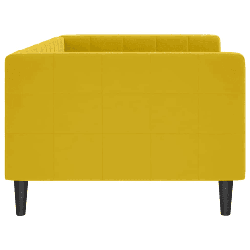 Sofá-cama, Sofá conversível 90x200 cm veludo amarelo