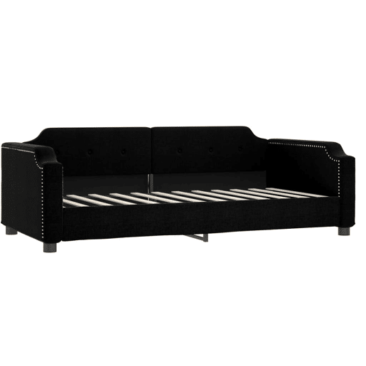 Sofá-cama, Sofá conversível 100x200 cm tecido preto Sofá-cama, Sofá conversível 100x200 cm tecido preto