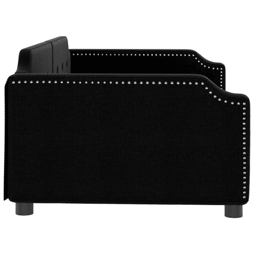 Sofá-cama, Sofá conversível 100x200 cm tecido preto Sofá-cama, Sofá conversível 100x200 cm tecido preto