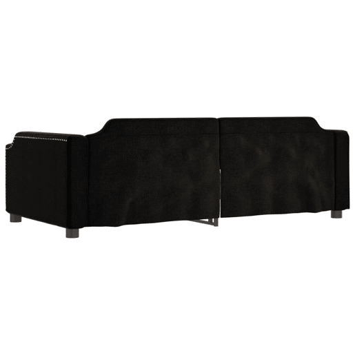 Sofá-cama, Sofá conversível 100x200 cm tecido preto Sofá-cama, Sofá conversível 100x200 cm tecido preto