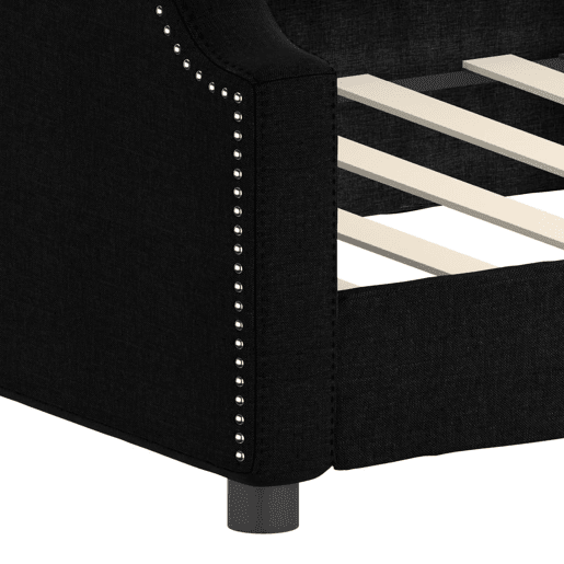 Sofá-cama, Sofá conversível 100x200 cm tecido preto Sofá-cama, Sofá conversível 100x200 cm tecido preto