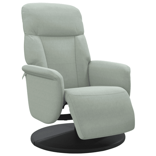Cadeirão reclinável - Poltrona relax com apoio de pés veludo cinzento-claro Cadeirão reclinável - Poltrona relax com apoio de pés veludo cinzento-claro