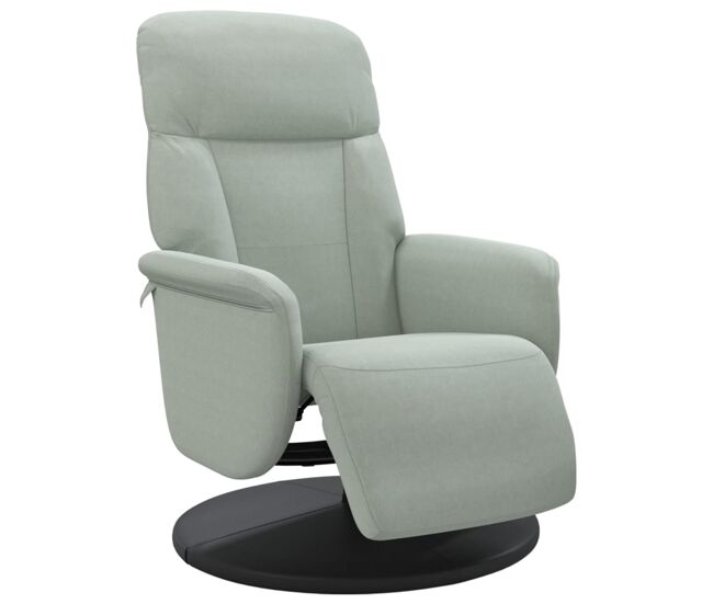 Sillón reclinable - sillón relax con reposapiés terciopelo gris claro