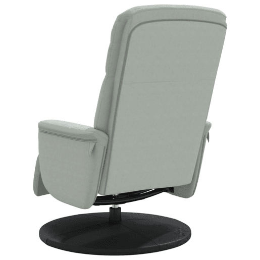 Cadeirão reclinável - Poltrona relax com apoio de pés veludo cinzento-claro Cadeirão reclinável - Poltrona relax com apoio de pés veludo cinzento-claro