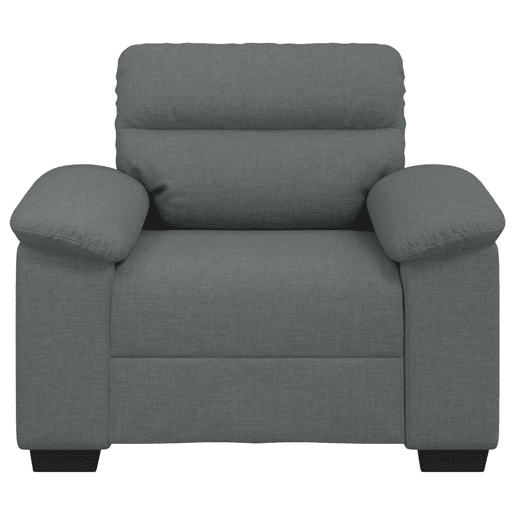 Poltrona, Sofá individual 60 cm tecido cinzento-escuro