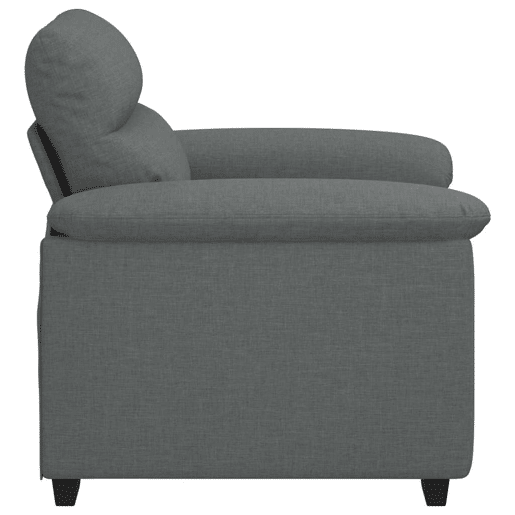 Poltrona, Sofá individual 60 cm tecido cinzento-escuro