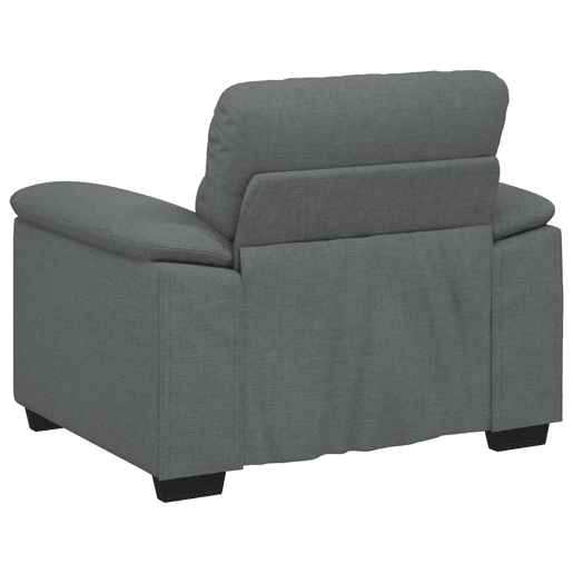 Poltrona, Sofá individual 60 cm tecido cinzento-escuro