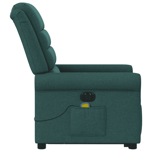 Poltrona elétrica massagens - Poltrona relax tecido verde-escuro