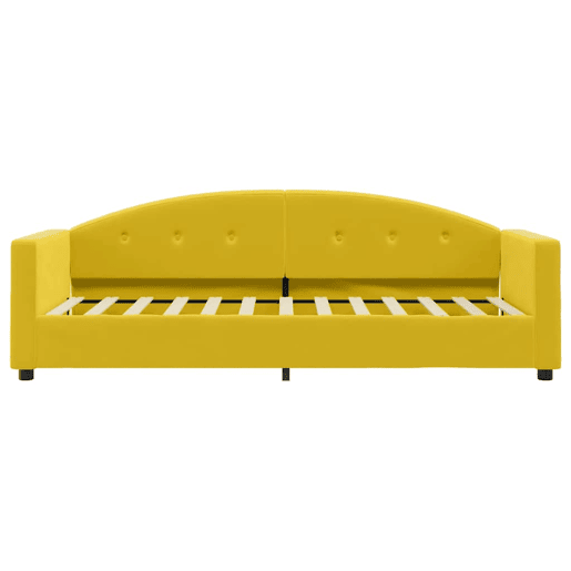 Sofá-cama, Sofá conversível com colchão 80x200 cm veludo amarelo