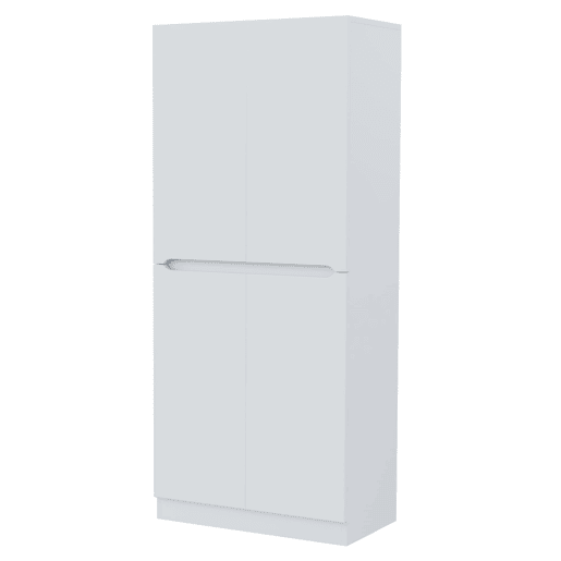 Armário roupeiro 70x40x170 cm - Porta dupla com pequeno compartimento de arrumação - Branco Armário roupeiro 70x40x170 cm - Porta dupla com pequeno compartimento de arrumação - Branco