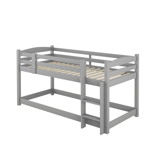 Beliche 90x200 cm - Cama tripla de madeira para crianças - Sem colchão - Cinza