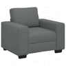 Poltrona, Sofá individual 60 cm tecido cinzento-escuro