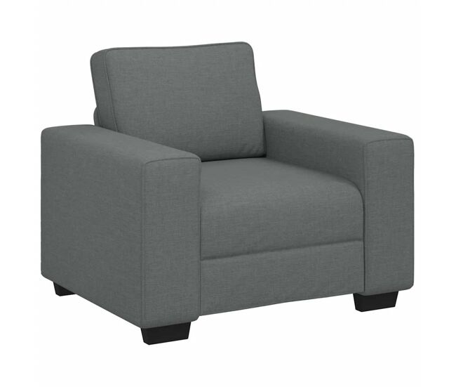 Sillón sofá - sofá individual tela gris oscuro 60 cm