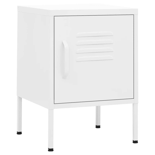 Lote de 2 Mesas De Cabeceira - Mesinhas De Cabeceira 35x35x51 cm aço cor branco