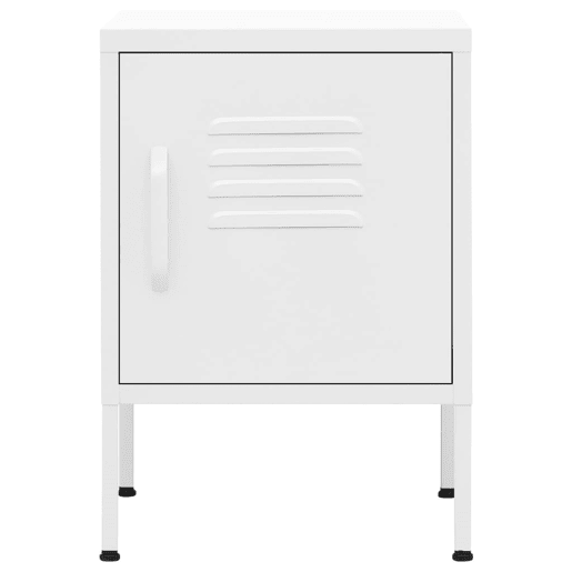 Lote de 2 Mesas De Cabeceira - Mesinhas De Cabeceira 35x35x51 cm aço cor branco