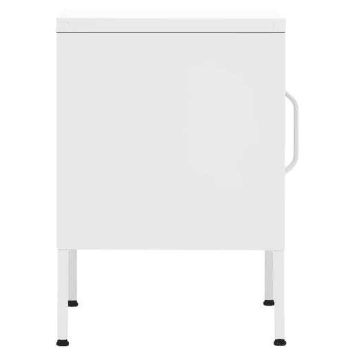 Lote de 2 Mesas De Cabeceira - Mesinhas De Cabeceira 35x35x51 cm aço cor branco
