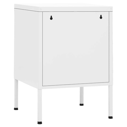 Lote de 2 Mesas De Cabeceira - Mesinhas De Cabeceira 35x35x51 cm aço cor branco