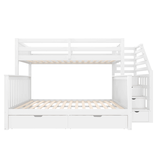 Beliche 90x200 cm - Com gavetas, arrumação, multifuncional, sem colchão, branco
