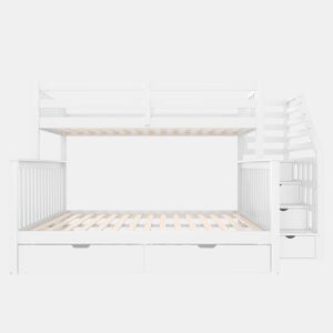 Beliche 90x200 cm - Com gavetas, arrumação, multifuncional, sem colchão, branco