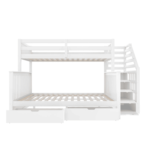 Beliche 90x200 cm - Com gavetas, arrumação, multifuncional, sem colchão, branco
