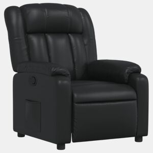 Poltrona reclinável - Poltrona relax couro artificial preto