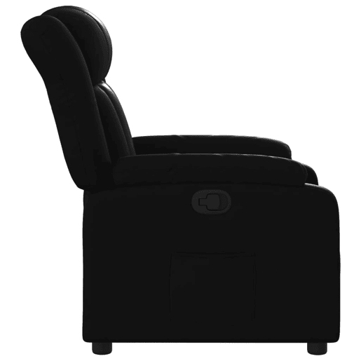 Poltrona reclinável - Poltrona relax couro artificial preto