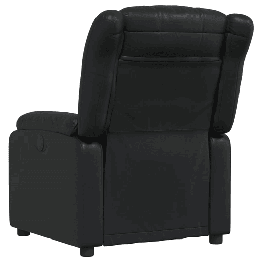 Poltrona reclinável - Poltrona relax couro artificial preto