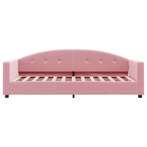 Sofá-cama, Sofá conversível com colchão 80x200 cm veludo rosa