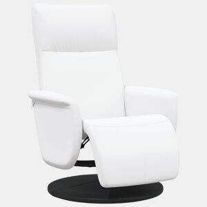 Cadeira reclinável - Poltrona relax com apoio de pés couro artificial branco