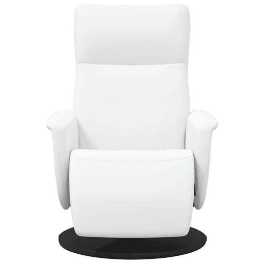 Cadeira reclinável - Poltrona relax com apoio de pés couro artificial branco