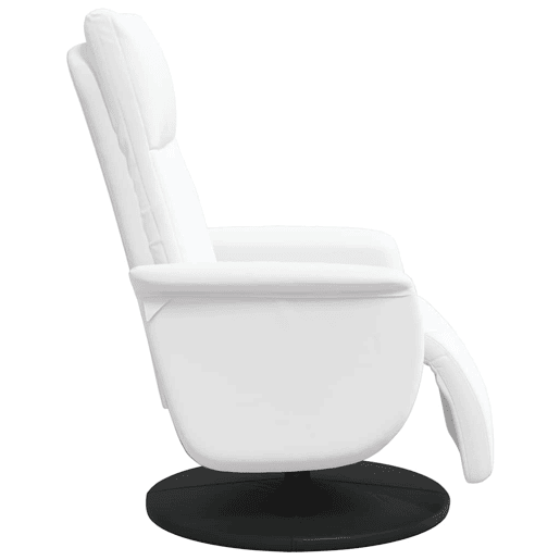 Cadeira reclinável - Poltrona relax com apoio de pés couro artificial branco