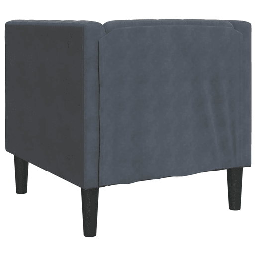Poltrona, Sofá individual Chesterfield Cinzento escuro 71 x 74,5 x 70,5 cm