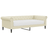 Sofá-cama, Sofá conversível com colchão 90x200 cm couro artificial cor creme