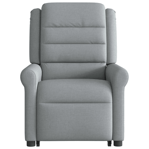 Poltrona elétrica reclinável massagens - Poltrona relax tecido cinzento-claro