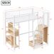 Cama alta para niños 204x143 Cama alta para niños 204x143 Blanco