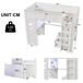 Cama alta para niños 204x101 Cama alta para niños 204x101 Blanco