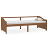Sofá-cama, Sofá conversível de 3 lugares 90x200 cm pinho maciço castanho mel