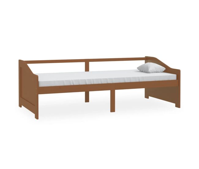 Sofá cama - sofá convertible de 3 plazas sin colchón marrón miel 90x200 cm
