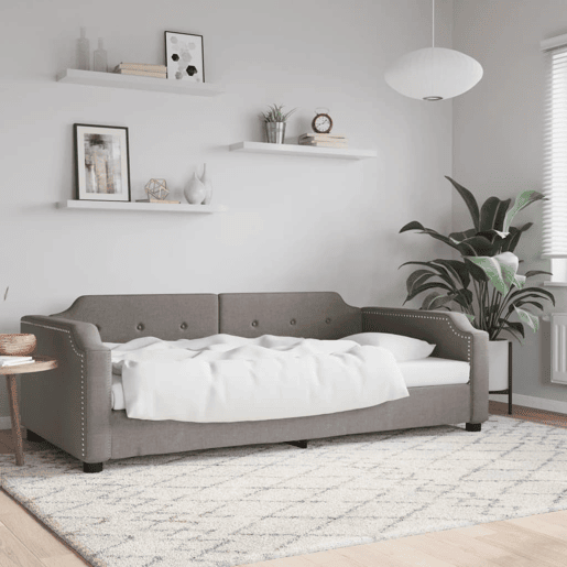 Sofá-cama, Sofá conversível 80x200 cm tecido cinzento-acastanhado Sofá-cama, Sofá conversível 80x200 cm tecido cinzento-acastanhado
