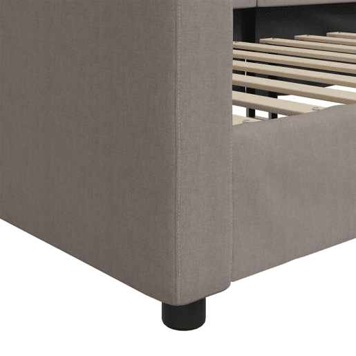 Sofá-cama, Sofá conversível 100x200 cm tecido cinzento-acastanhado Sofá-cama, Sofá conversível 100x200 cm tecido cinzento-acastanhado