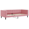 Sofá-cama, Sofá conversível 90x200 cm veludo rosa