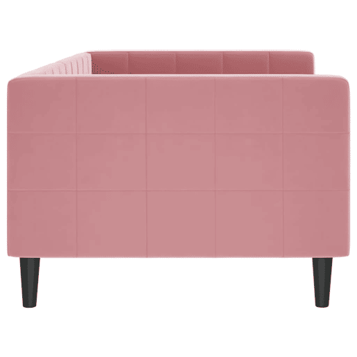 Sofá-cama, Sofá conversível 90x200 cm veludo rosa