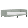 Sofá-cama, Sofá conversível com colchão 100x200 cm veludo cinzento-claro